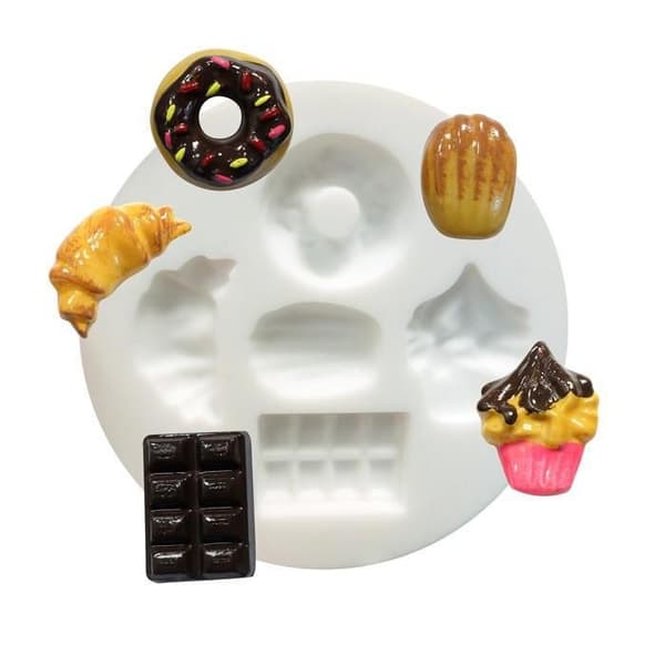 Silikonform - DTM fritid - Mini behandlingsform - 7 cm - 5 former - Non-stick