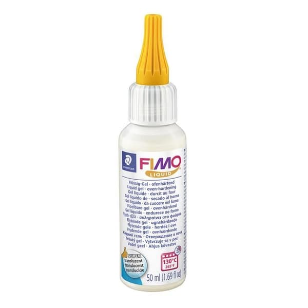 Polymerpasta - FIMO - Transparent vätska 50ml - Flexibel - Genomskinlig - Multifunktionell