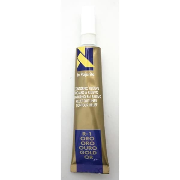 Cernem för glasyr - LA PAJARITA - Guldkontur - 20 ml - Applikationsprecision - Vattenbaserad