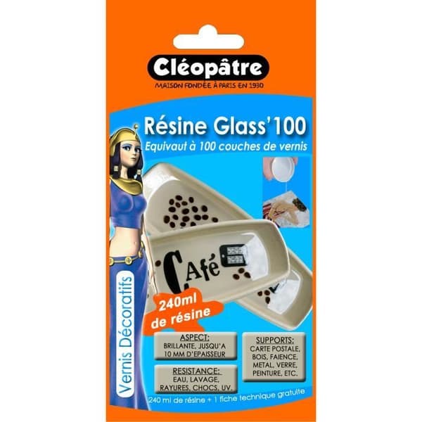 Glass'100 harts med tillbehör - 240 ml - Cl...