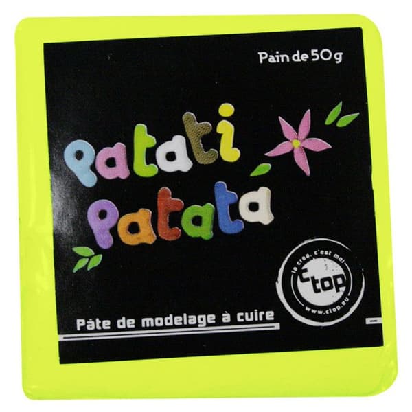 Polymerlera - MÉGACRÉA - Patati Patata - Gul - 50 grs - Härdar vid bakning