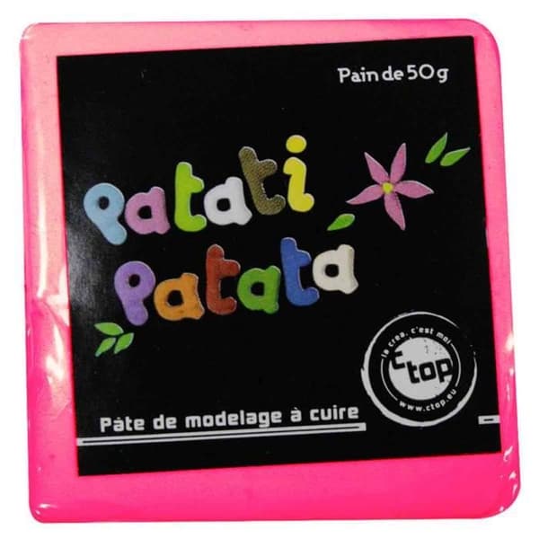 Pasta polymer - MÉGACRÉA - Patati Patata - Neon rosa - 50 grs - Vuxna mixade