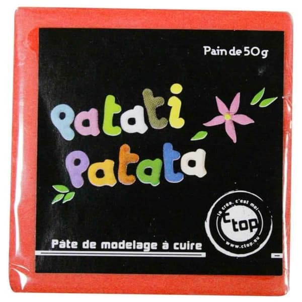 Polymerlera - MegaCrea - Patati Patata - Röd - 50 gr - För vuxna och barn från 6 år