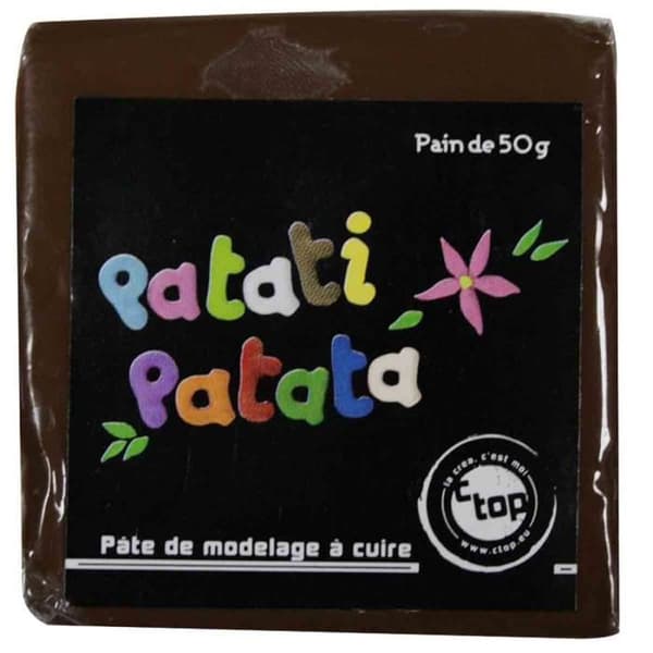 Polymerlera - MÉGACRÉA - Patati Patata - Brun - 50 g - Härdar vid gräddning
