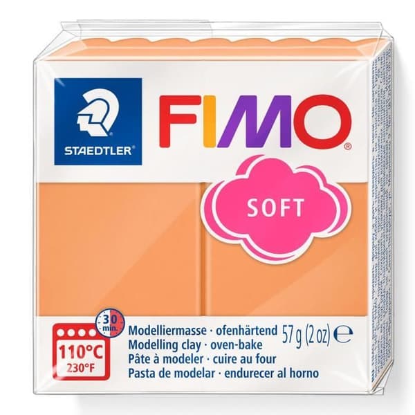 STAEDTLER FIMO SOFT - MODELLERANDE DEGBRÖD 57 GRAMS - PAPAYASORBET
