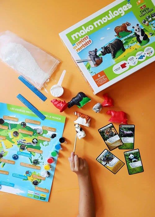 Mako Moulages kreativa kit - Skyddade arter med Bioviva Défis Nature - För barn från 5 år - Tillverkat i Frankrike
