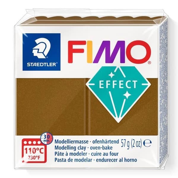 Modelllera - FIMO - Metallic - Antik brons - 57 g - Lätt att blanda
