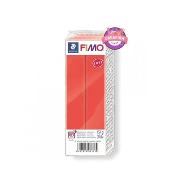 Polymertoit - Fimo - Soft - 454g - Indisk Röd nr 24 - Lätt att hantera