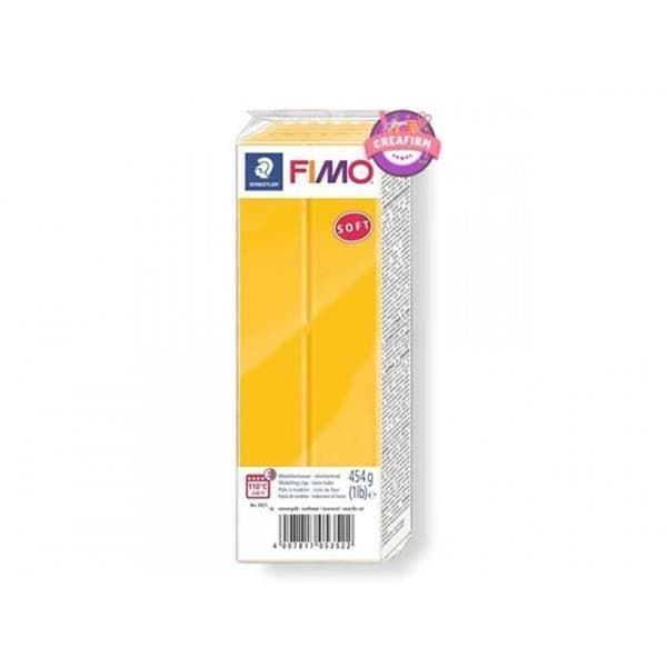 Polymerlera - Fimo - Soft - 454g - Gul solros nr 16 - Lätt att hantera
