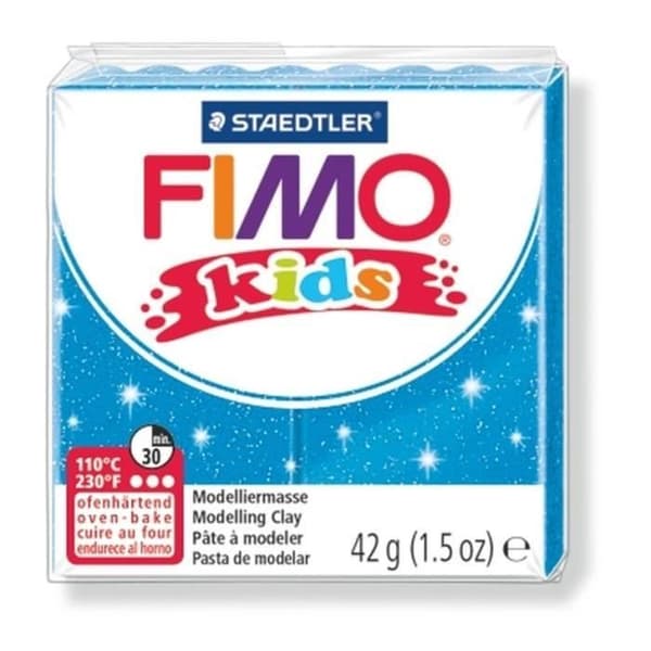 THE ANT Fimo kids polymer clay game - Glittrande blå - Återförslutningsbar påse - Blandad