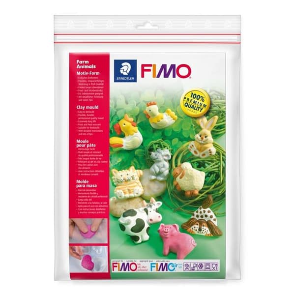 Staedtler - 8742 01 - Fimo Tillbehör - Polybag 1 form - 9 Husdjursmotiv - 5x4 cm -