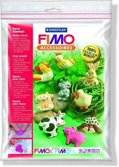 Staedtler - 8742 01 - Fimo Tillbehör - Polybag 1 form - 9 Husdjursmotiv - 5x4 cm -