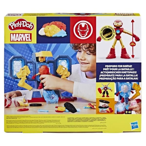 Play-Doh Iron Man Armor Factory, med Iron Man-figur och modelllera, 4 år, Marvel