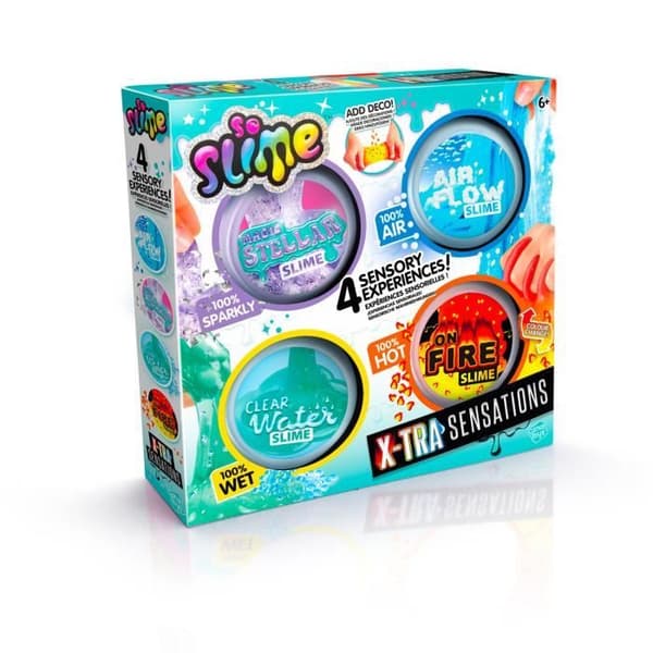 Canal Toys - SO SLIME DIY - Xtra Sensation Multipack - Med 4 sensation slimes och dekorationer - SSC 308