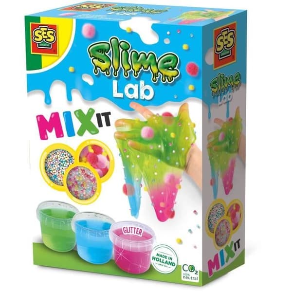 SES CREATIVE - Slimelab - Blanda allt för barn från 3 år och uppåt