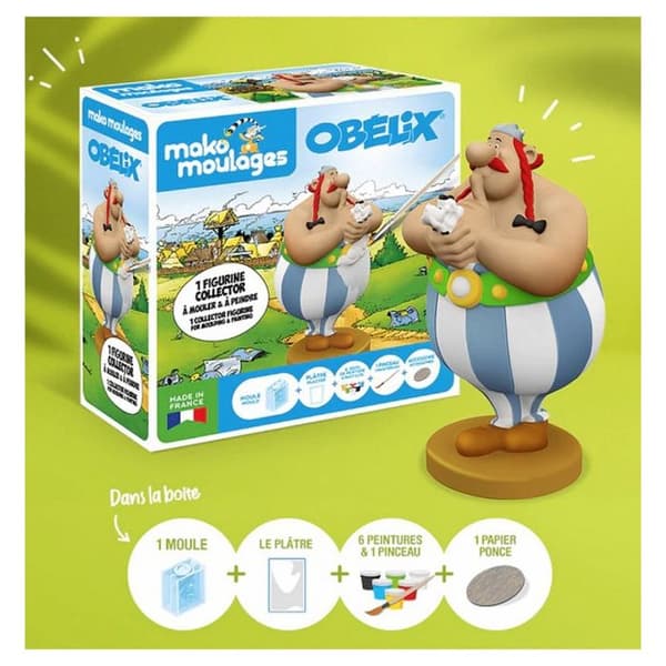 Mako Moulages - Obelix och Idefix - Samlarfigur - Kvalitetsgips - Barn från 5 år