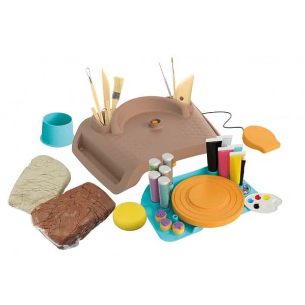 Krukhjul för barn - BUKI FRANCE - Professionell studiokeramik - 2 kg lera tillhandahålls