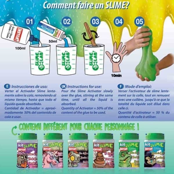 Kit för att göra ditt eget Slime - Instant - Pirate Brain - Child - Bear Theme