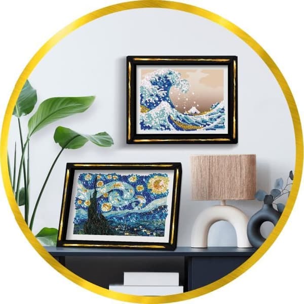 Kreativt fritidspaket - LANSAY - Kollektion av paljetter - Den stjärnklara natten - Van Gogh - Från 14 år