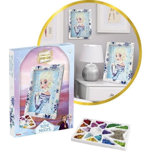 Kreativt spel - LANSAY - Paljettsamling - ELSA FROZEN - Från 7 år