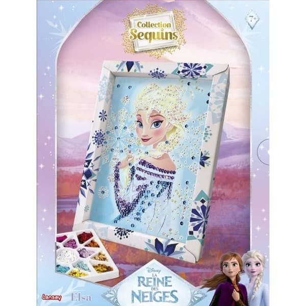 Kreativt spel - LANSAY - Paljettsamling - ELSA FROZEN - Från 7 år