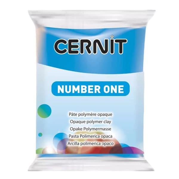 Polymersk modellera - Cernit - Number One - Blå - 62g - För barn från 8 år
