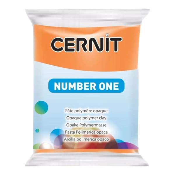 Polymerlera - Cernit - Number One - Orange - 62g - För barn från 8 år