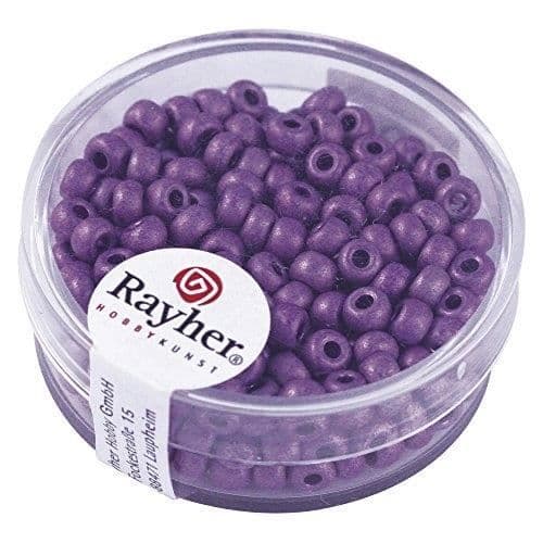 RAYHER 14316314Â METALLIC ROCAILLES, MATT, 4Â MM Ø, LÅDA 17Â G, LILA R