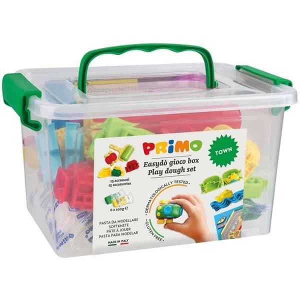 PRIMO 290CITYGF glutenfritt modelllera kit - Fodral med 6 pinnar och 13 stadstillbehör
