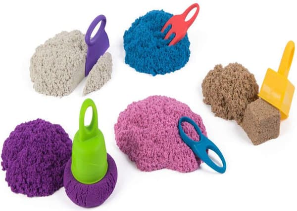 Kinetisk sandset av plast, 5-pack sand
