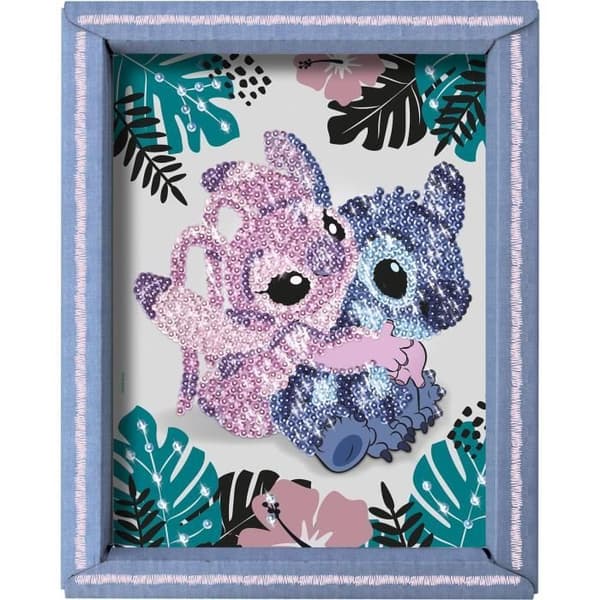 Kreativt spel - LANSAY - Paljettsamling - STITCH & ANGEL - Från 7 år