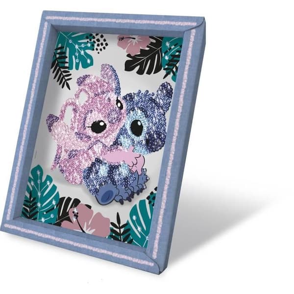 Kreativt spel - LANSAY - Paljettsamling - STITCH & ANGEL - Från 7 år