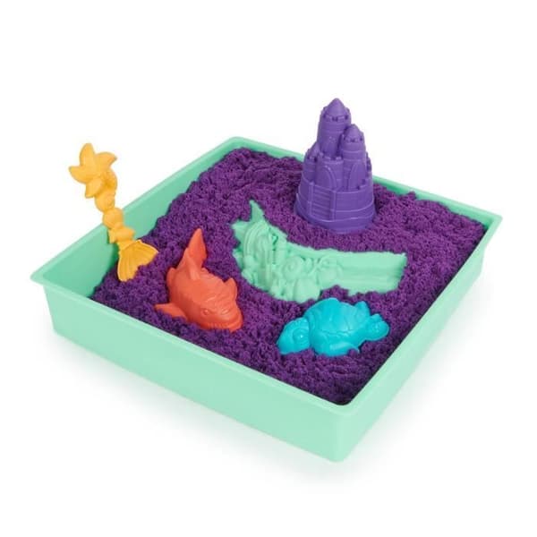 Kinetic Sand - Slottssandlåda 454G - Natursand för solida och färgglada skapelser