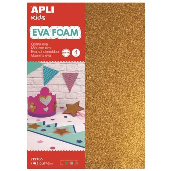Mousse EVA termoformbar A4 4 ark med glitter 1