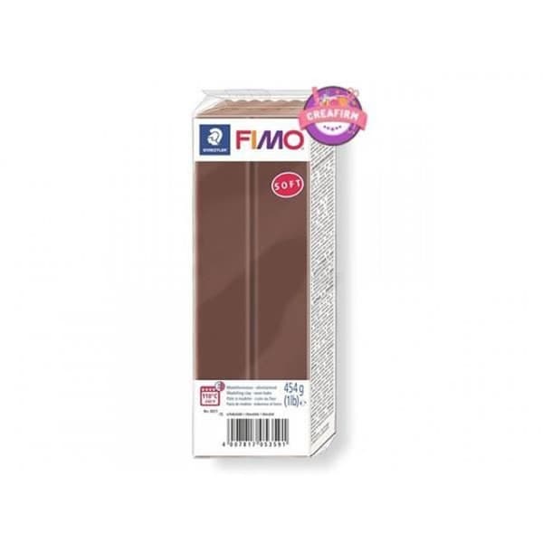 Polymerlera - Fimo - Choklad n°75 - 454g - Lätt att hantera - Perfekt för nybörjare