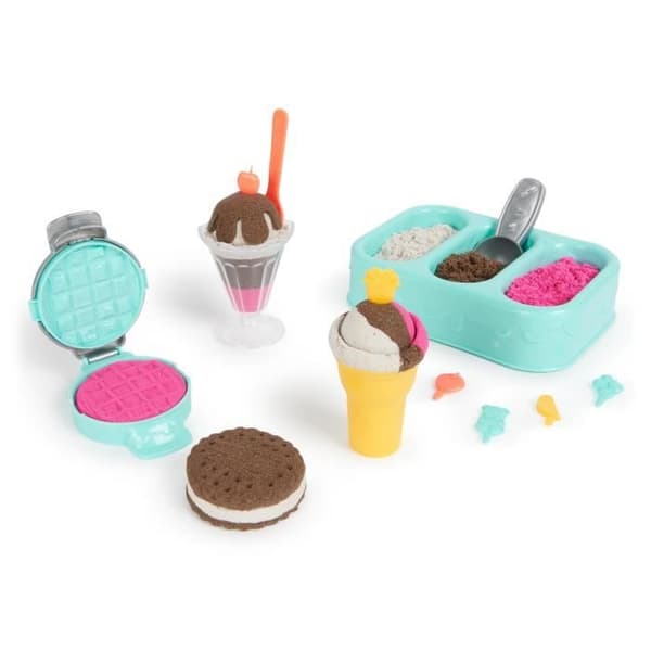 Kinetic Sand Delices Glaces Box - SPIN MASTER - Lätt att forma magisk sand - 454g