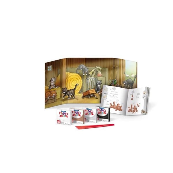 Fimo Kids Cat Kit - STAEDTLER - Modelllera set - 4 olika bröd + modelleringsverktyg + dekor