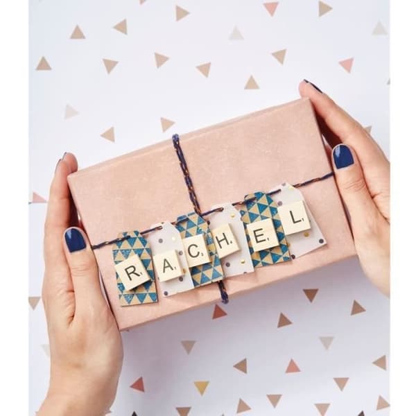 Papermania Set med 200 bokstäver med ljusa träplattor - PMA 174624