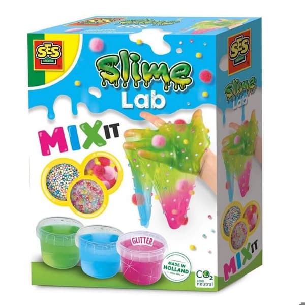SES CREATIVE - Slimelab - Blanda allt för barn från 3 år och uppåt