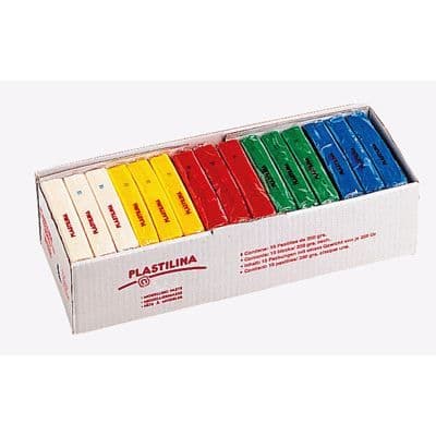 Modellerlera - JOVI - 72/B - 15 paket om 350 g - 5 primära färger - Återanvändbar