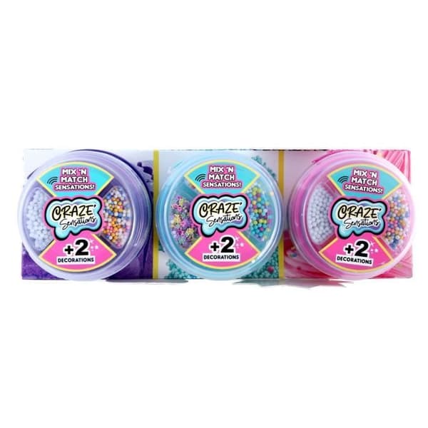 Kreativ fritid - CANAL TOYS - CRAZE Sensations 2 fat + 1 bonus - Sand, Slime Fluffy, Foam