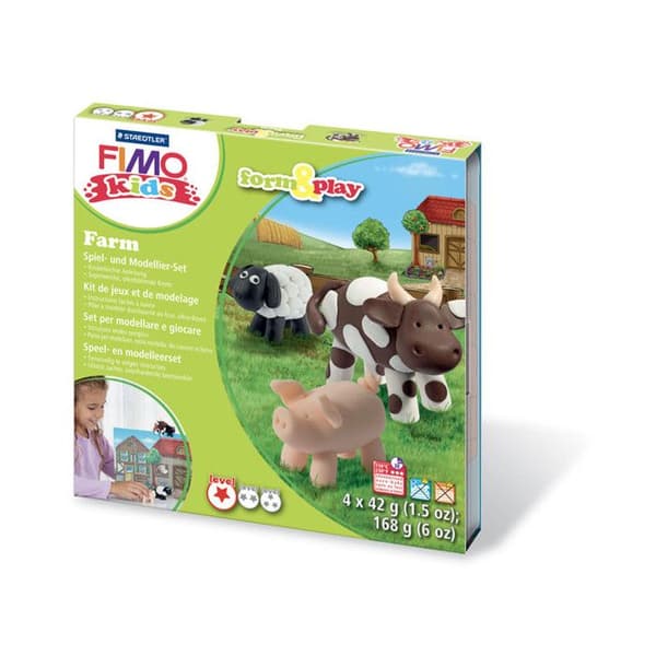 Fimo Kids Form & Play 'Farm'-modelleringssats - Bondgårdsdjur - FIMO
