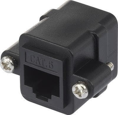 Renkforce RJ45 nätverksadapter CAT 6 [1x RJ45-uttag - 1x RJ45-uttag] Svart (RF-4712202)