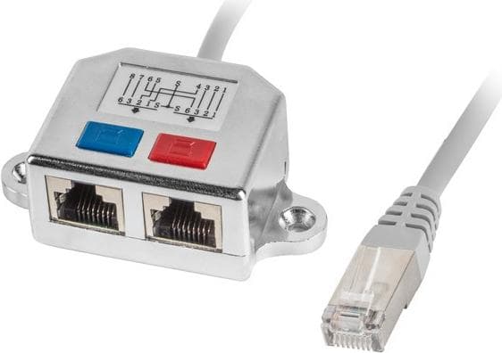 Lanberg AD-0026-S netværkssplitter sølv (AD-0026-S)