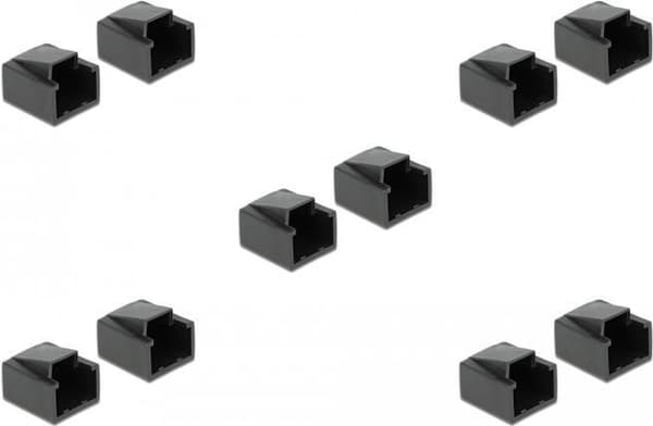 DeLOCK pölysuoja RJ45:lle - Pölytakki - Musta (10 kappaleen pakkaus) (86470)