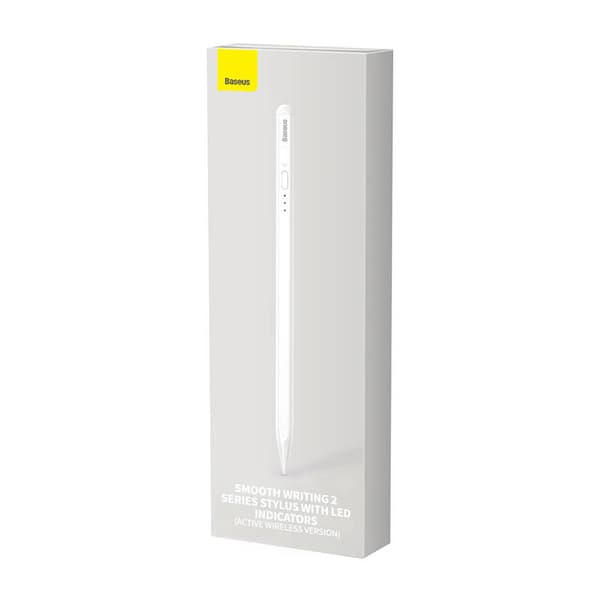 TOUCH PEN Baseus Smooth Writing 2 Series, indicator LED, incarcare Type-C, alb "SXBC060502" -  (timbru verde 0.03 lei)