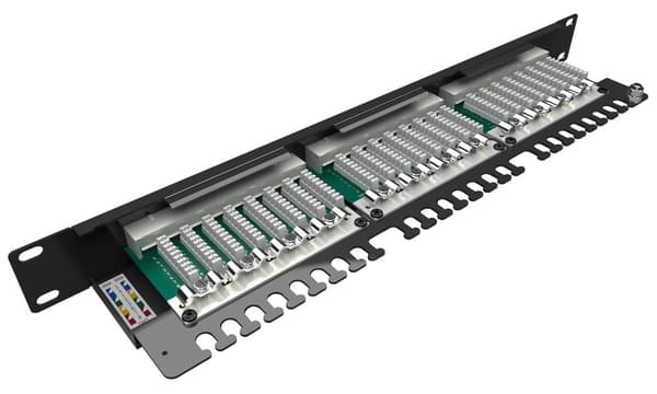 SOLARIX Patch panel 24 x RJ45 CAT5E STP 1U SX24-5E-STP-BK-N