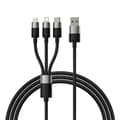 Miniatyrbild 2 av 8: Quick Charge USB to M+L+C  Baseus StarSpeed 3.5A 0,6m (Black)