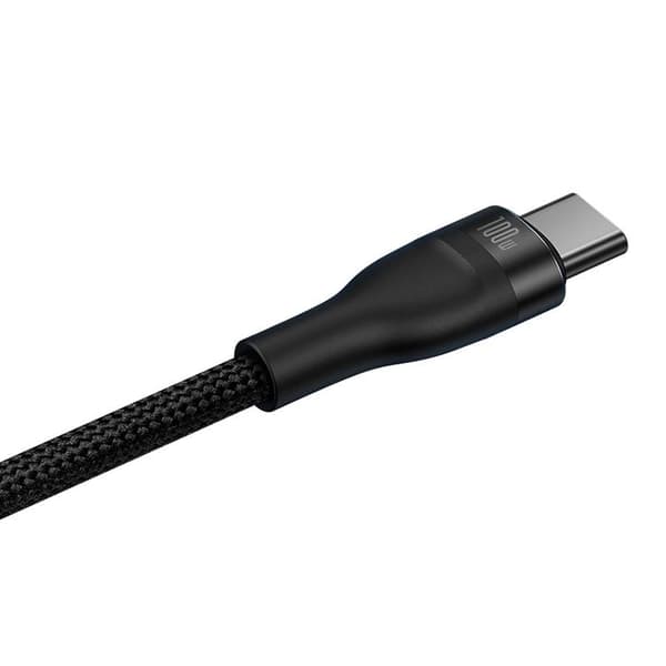 Baseus Universal Cable, Flash Series II 2-in-1 Fast Charging Cable (Type-C to Type-C + Type-C) 100W, 1.5m, Black (CASS060001)