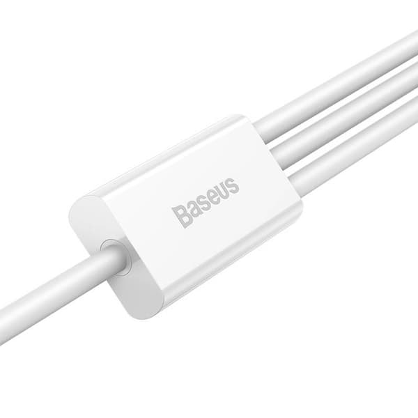 Quick Charge USB to M+L+C Baseus Superior Data 3.5A 1m (White)